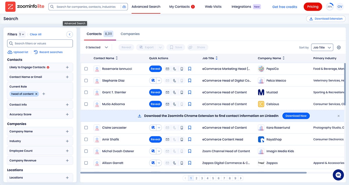 AI sales tools - ZoomInfo Sales