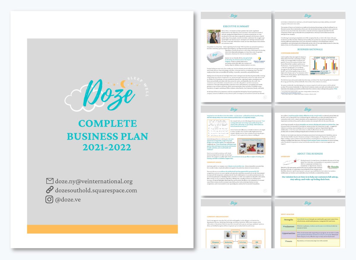 executive summary examples - Doze Business Plan 