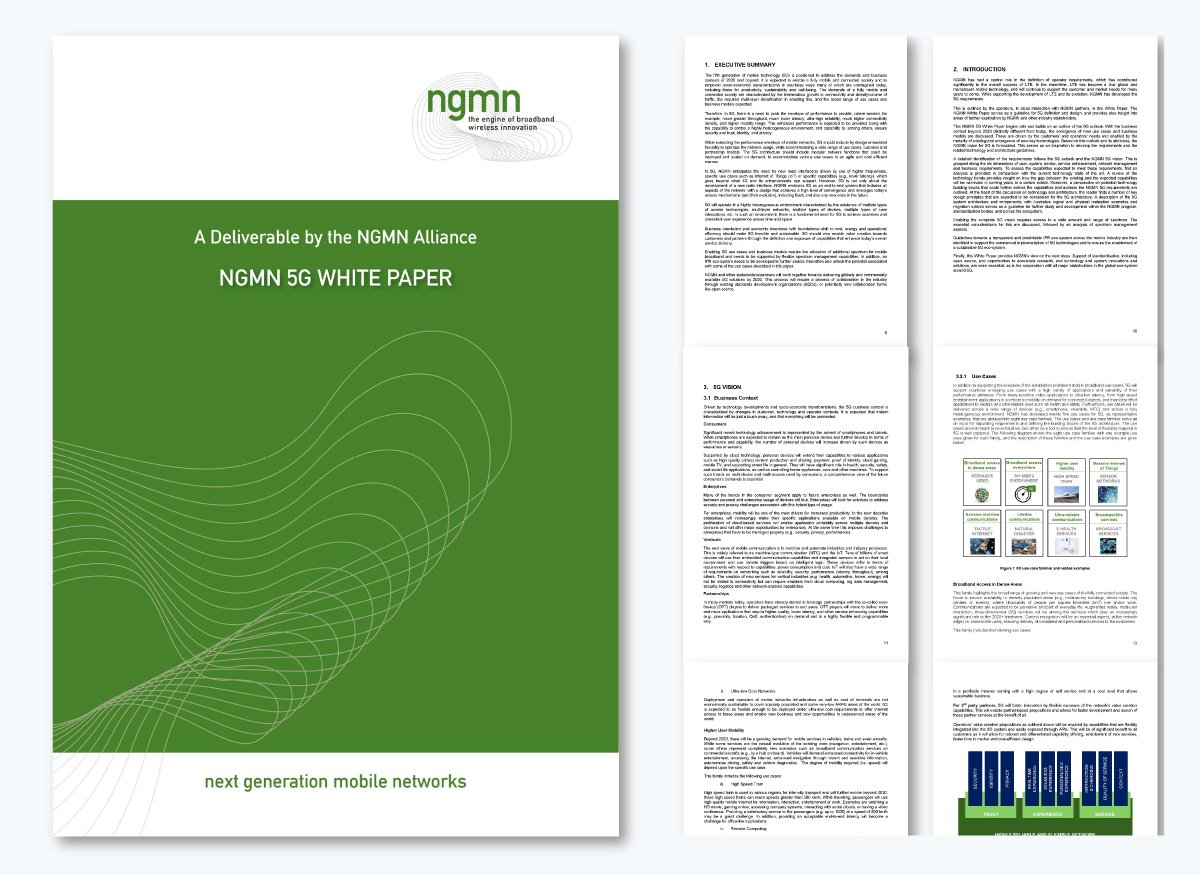 Executive summary examples - NGMN 5G White Paper