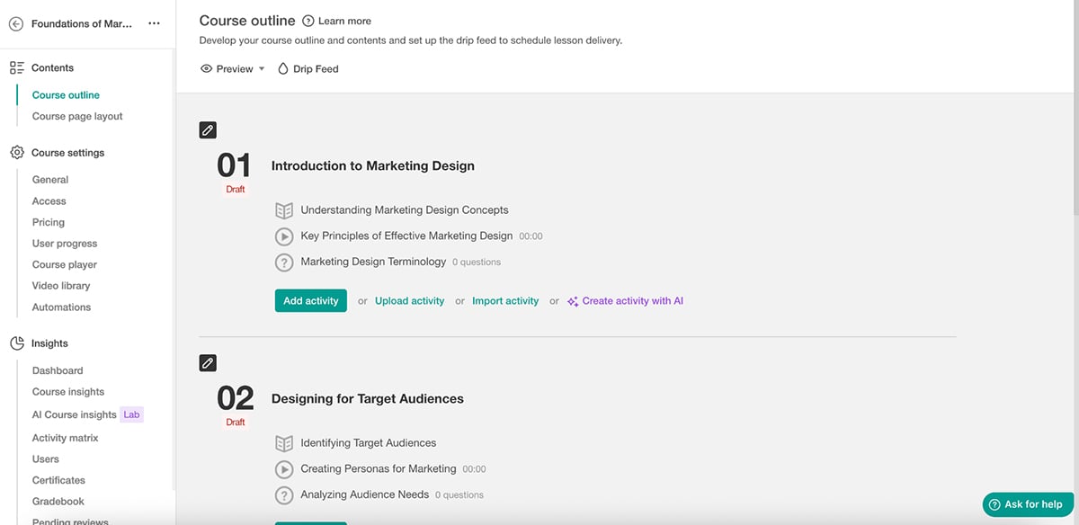 ai tools for learning and development - LearnWorlds