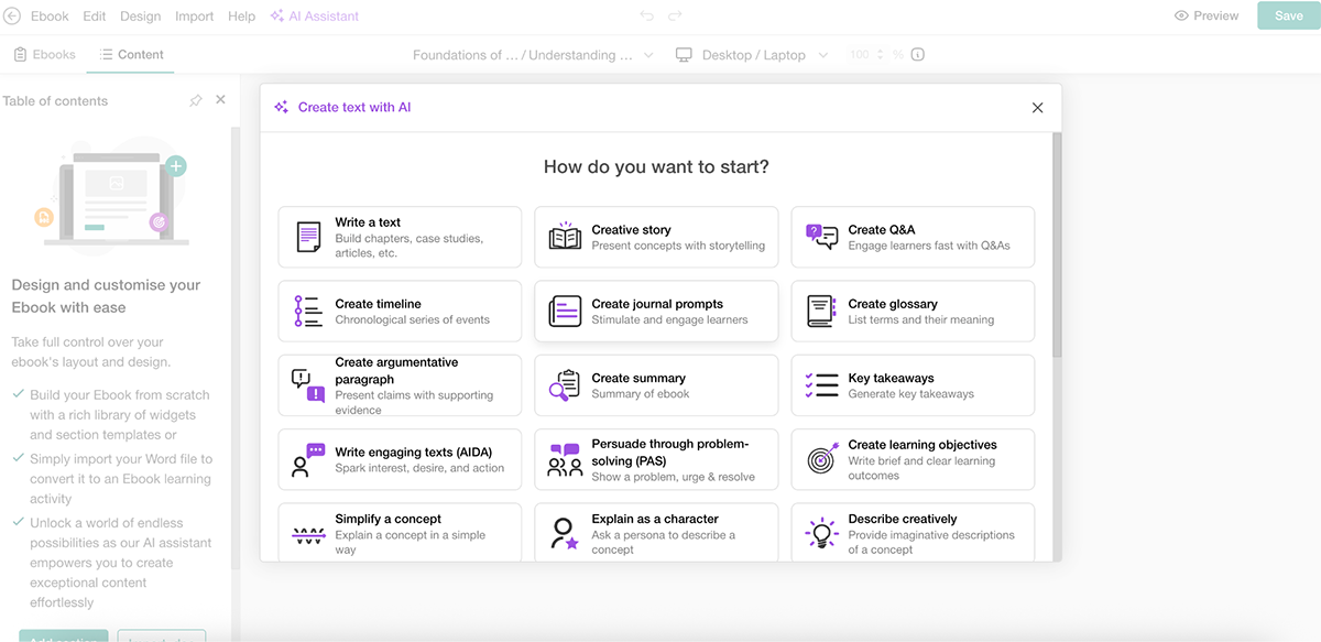ai tools for learning and development - LearnWorlds