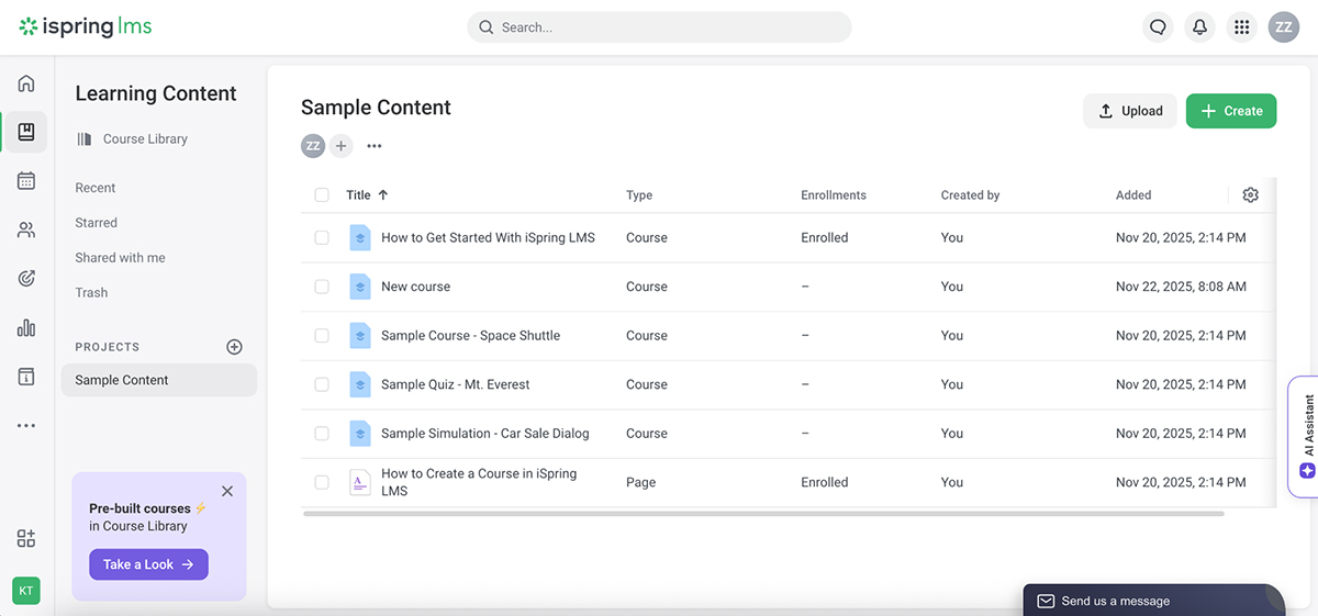 ai tools for learning and development - iSpringLMS