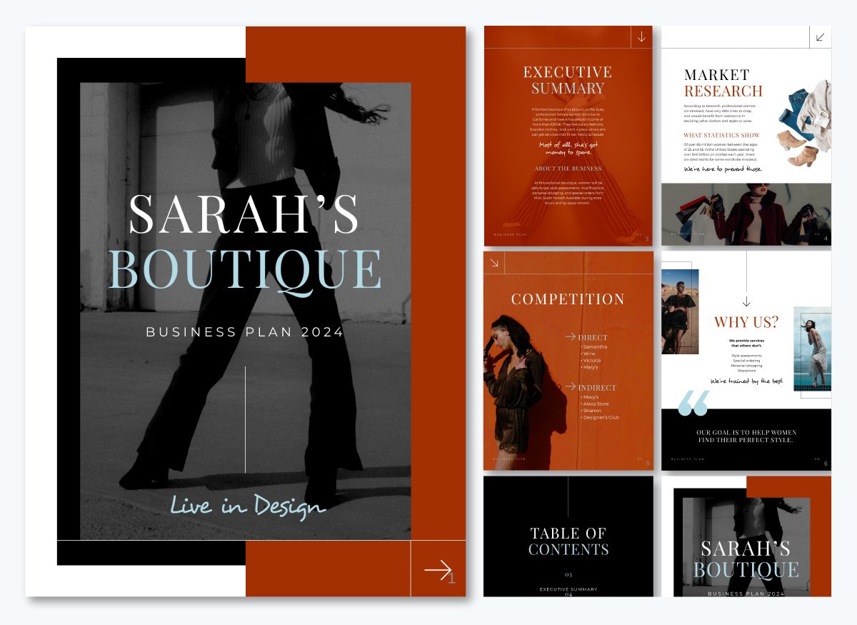 fashion business plan template 