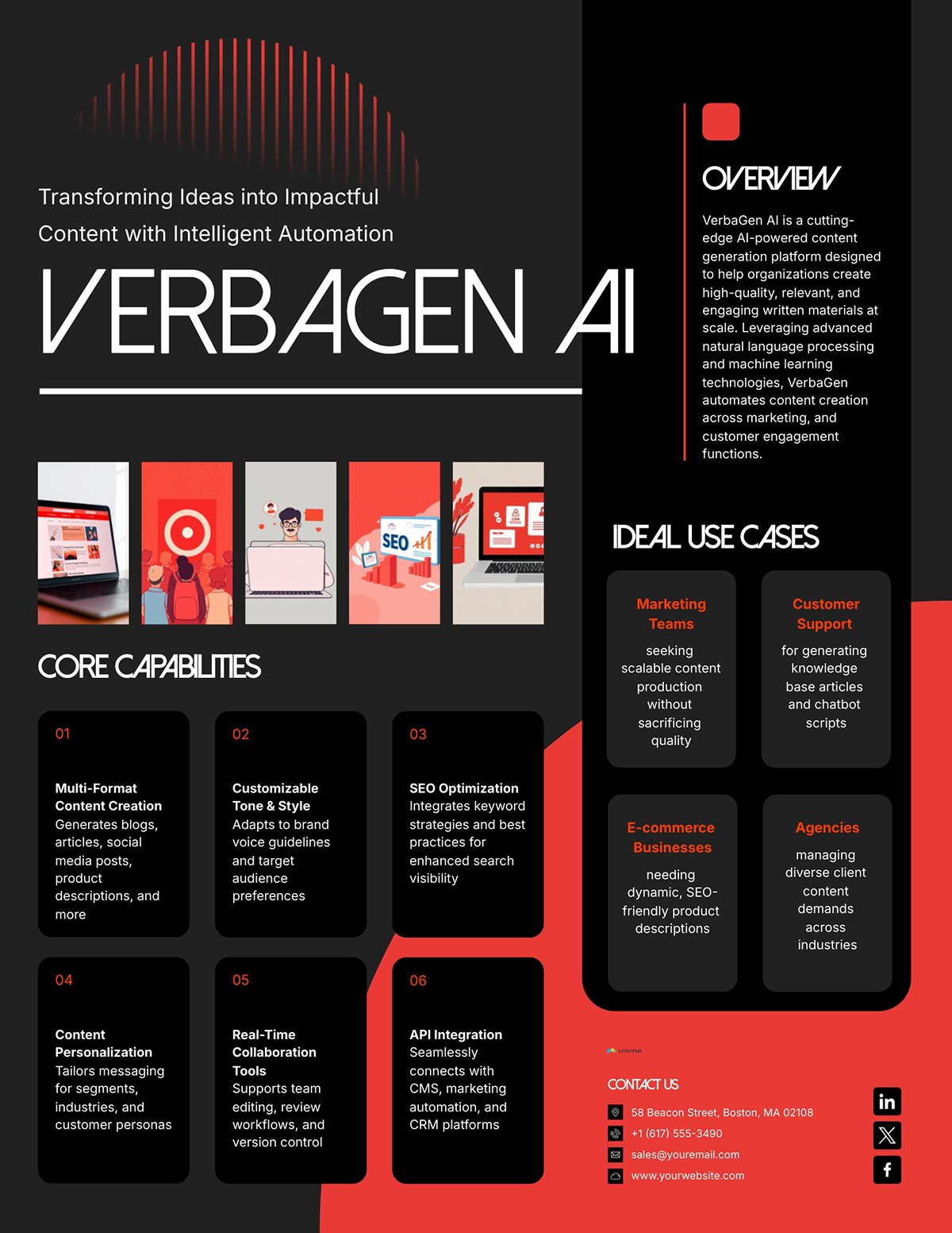 Company Overview One-Pager Layout 