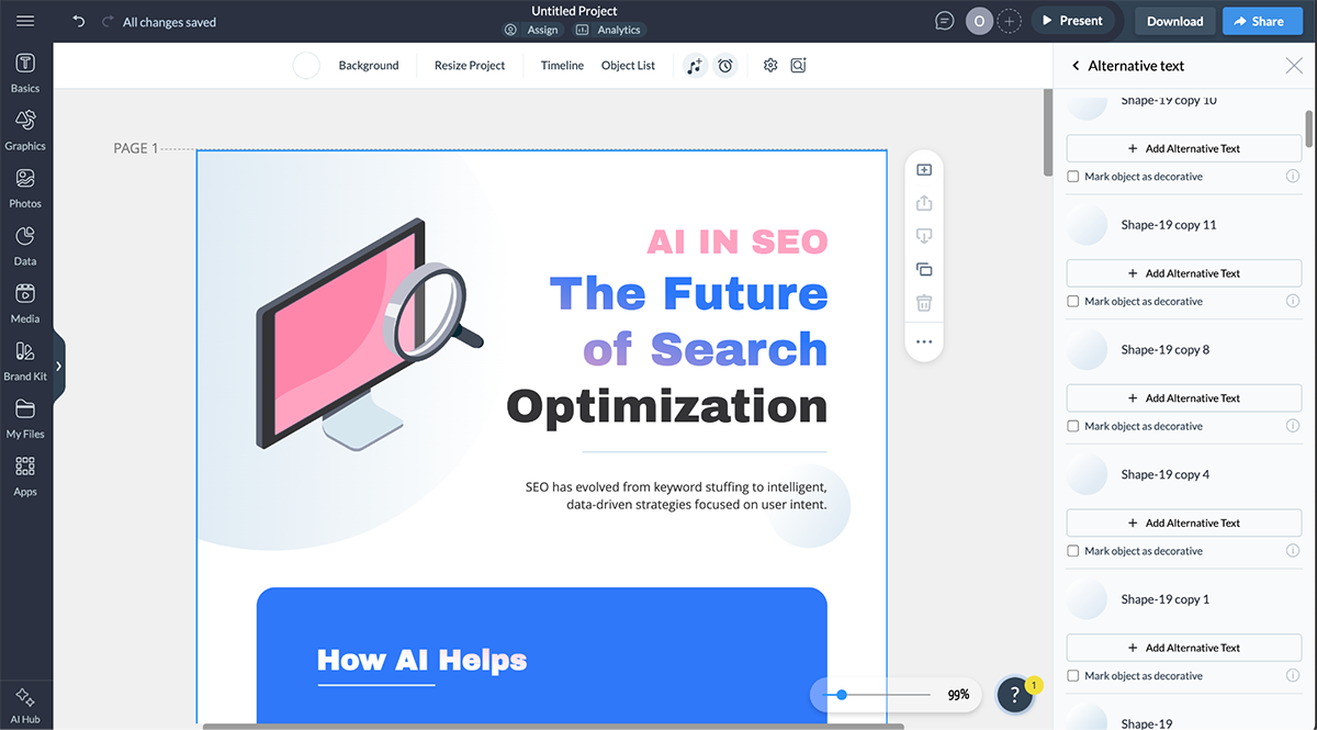 Best AI Accessibility Tools - Visme AI Text to Speech and AI Captioning