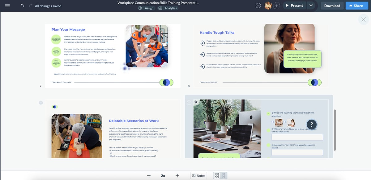ai tools for learning and development - Visme's AI designer