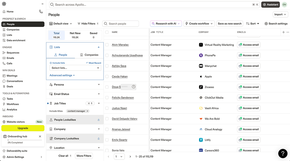 AI sales tools - Apollo.ai
