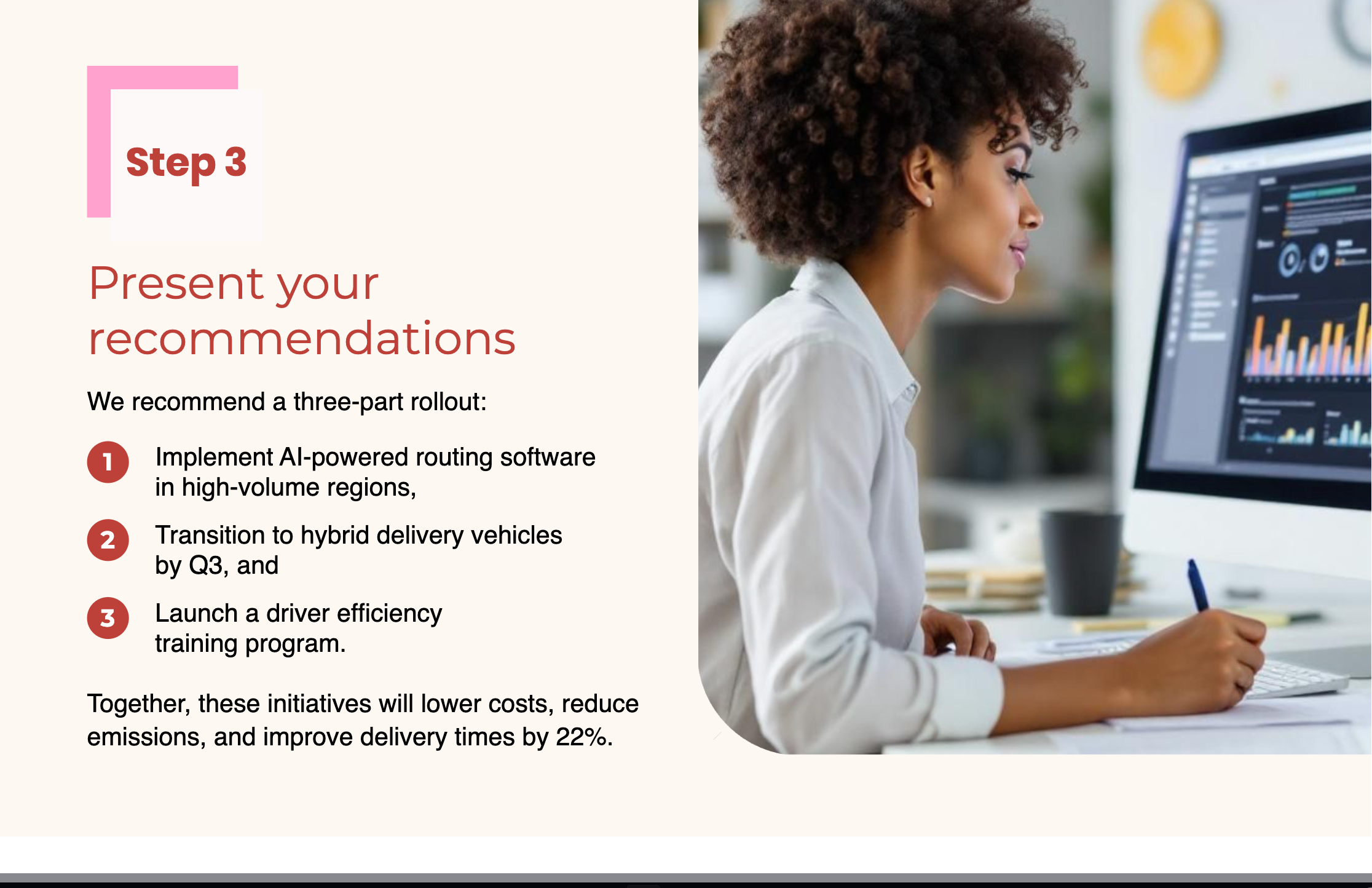 how to write an executive summary - Present your recommendations