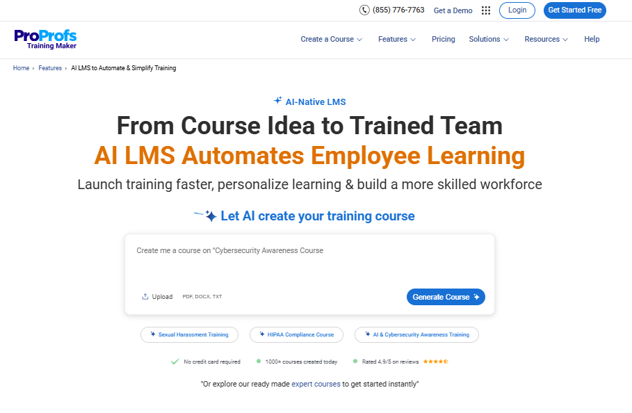 ProProfs LMS - Adaptive Learning Platform
