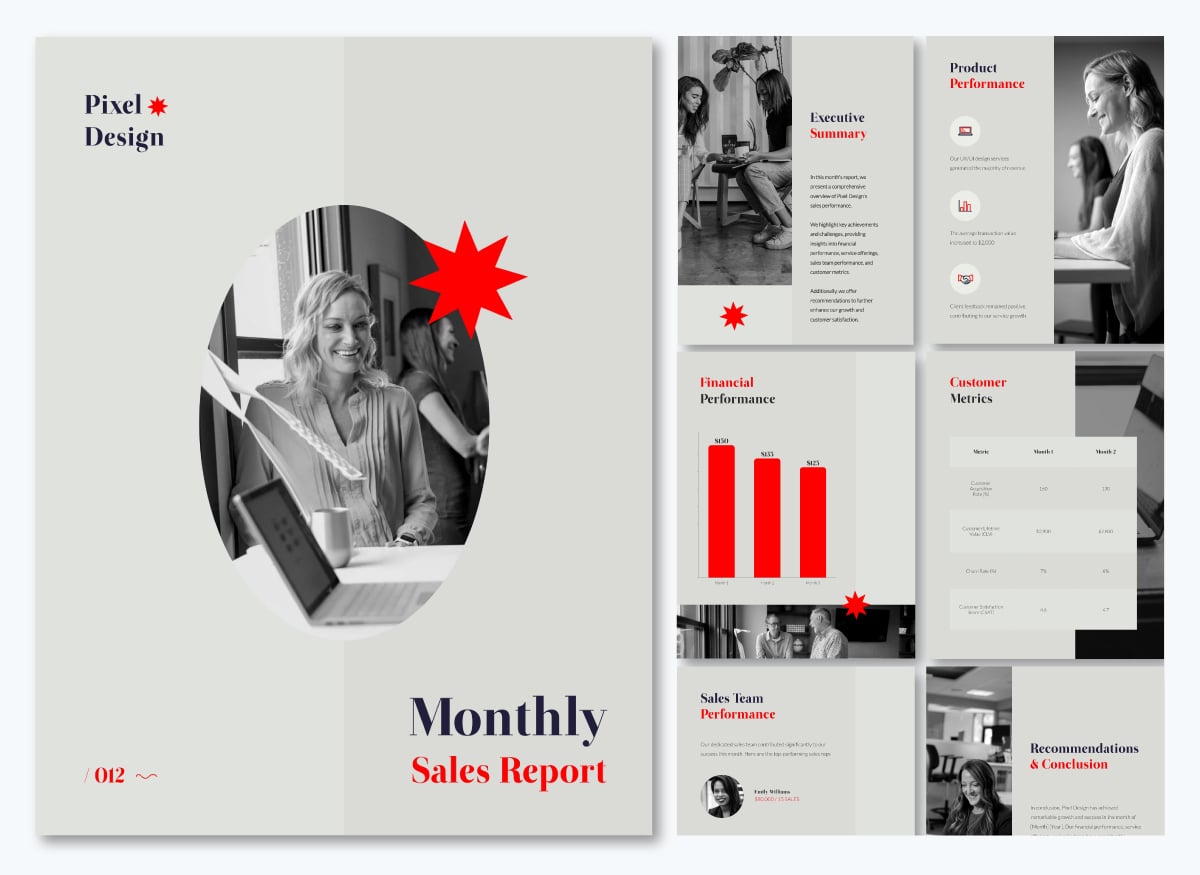 Startup management report template 