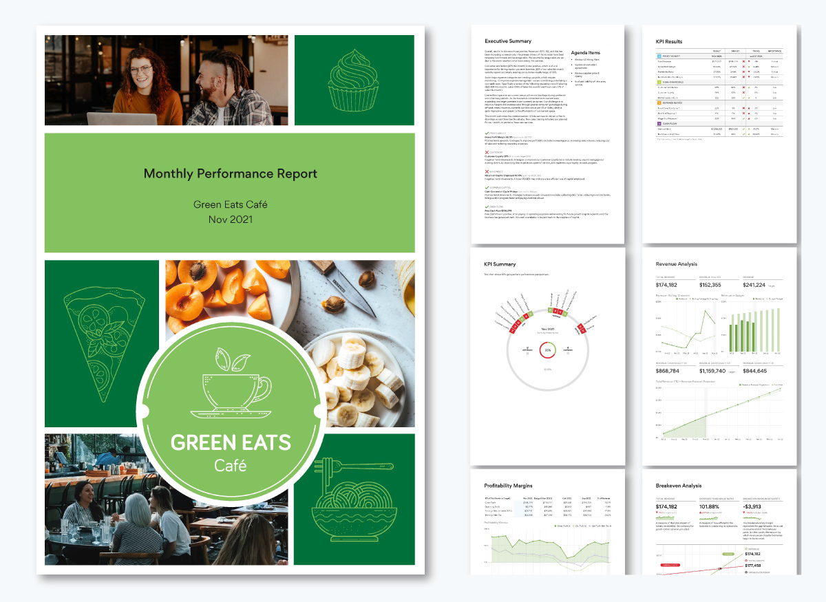Monthly performance report - Green Eats Cafe