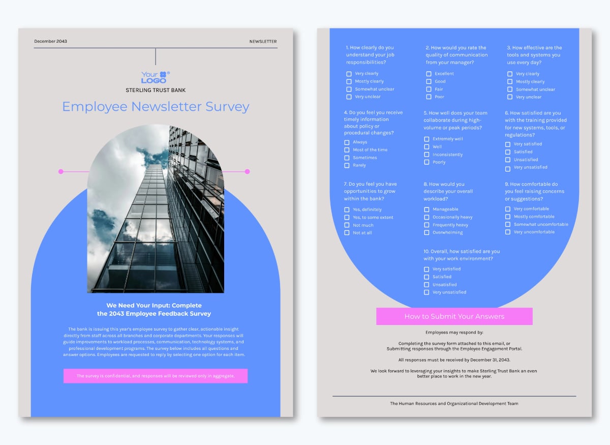 Employee Newsletter Survey