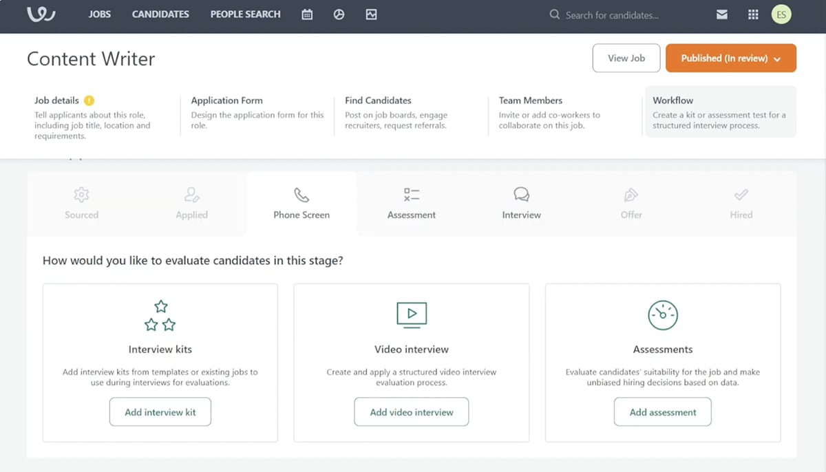 Best AI for HR & Hiring: Workable