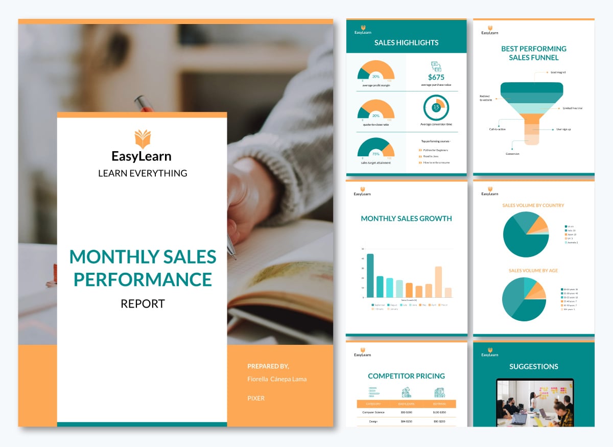 sales performance report templates