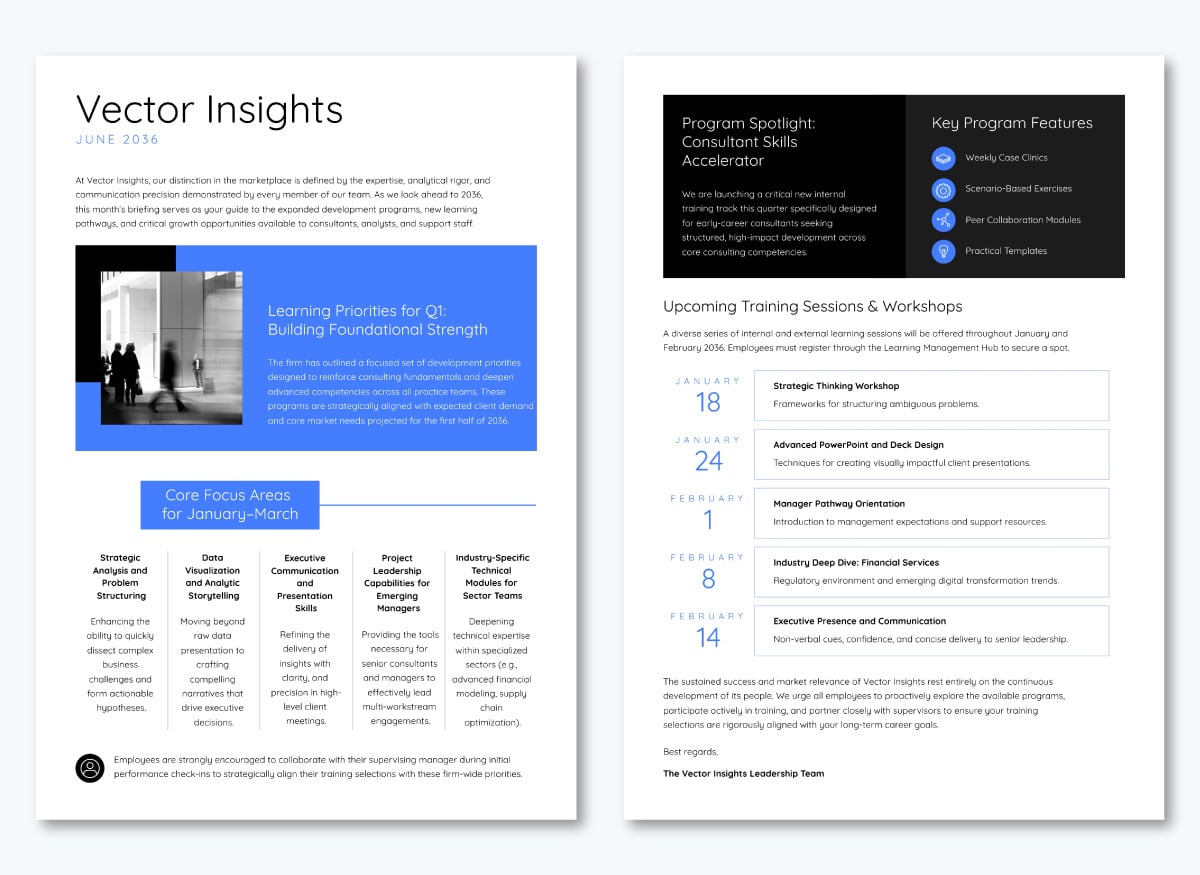 Corporate Training & Development Employee Newsletter