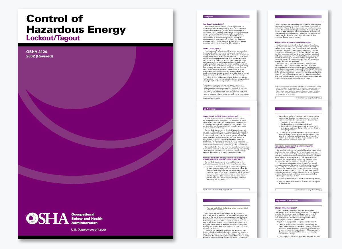 Types of Procedure Content - OSHA’s Lockout/Tagout Procedure (LOTO)
