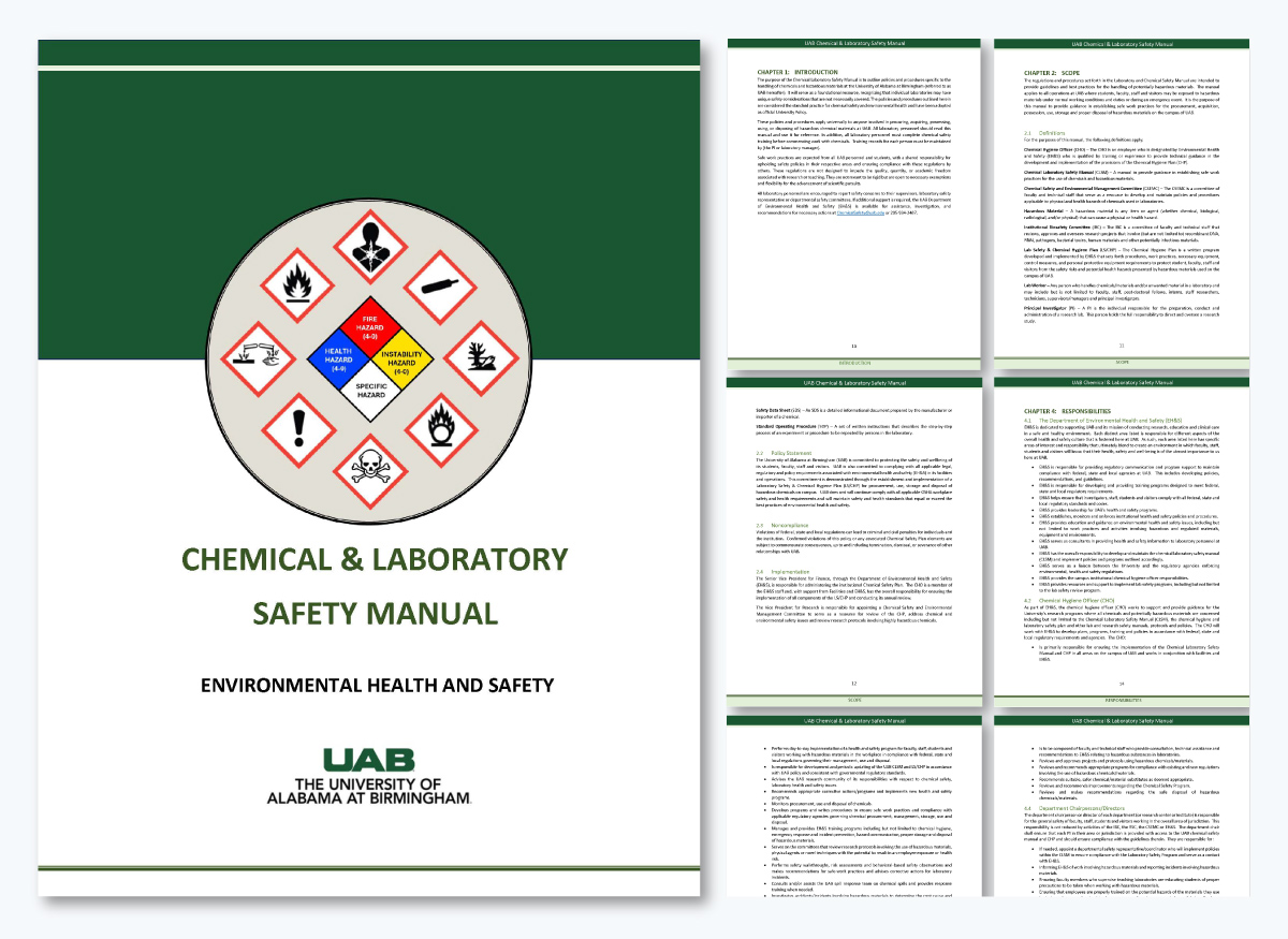 Types of Procedure Content - laboratory safety manual from the University of Notre Dame