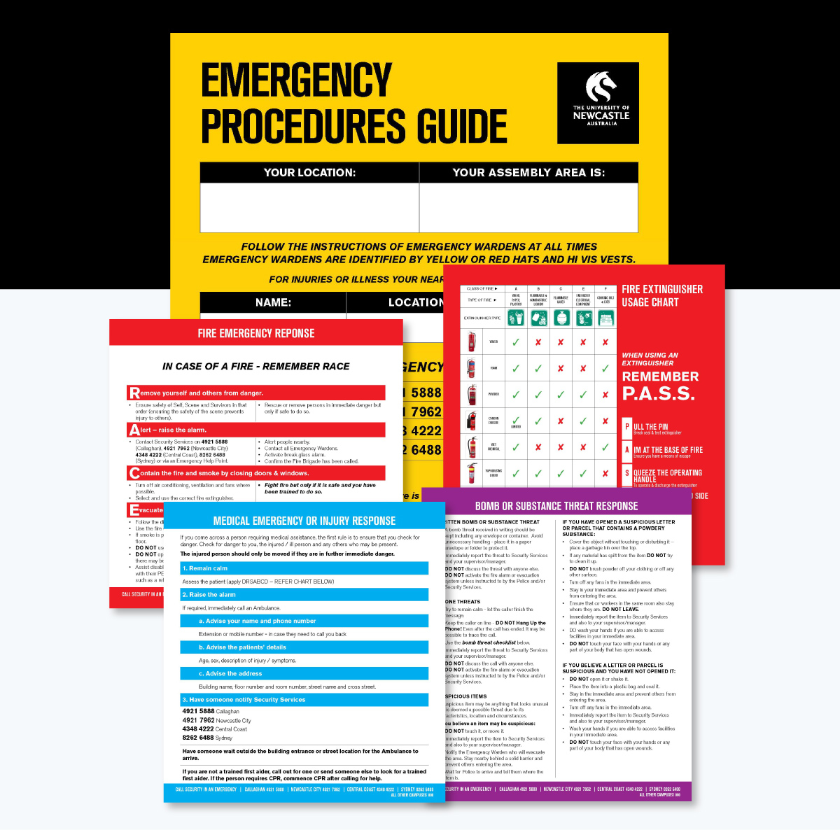 Types of Procedure Content - Emergency Response Procedure Guide from the University of Newcastle