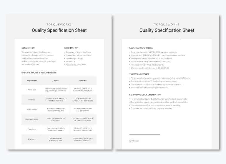 Specification Quick Reference Guide Proven Product Specification Examples That Give You Clear Decisions