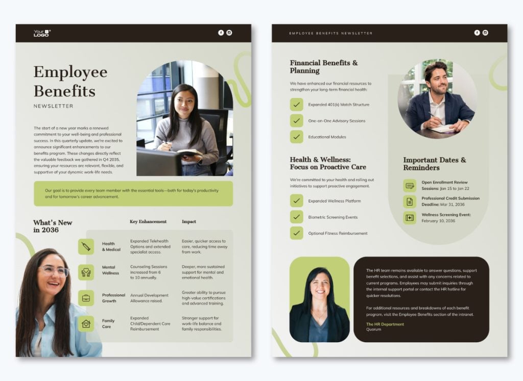 Newsletter Employee Interviews Example Layout 14+ Employee Newsletter Examples, Ideas & Templates