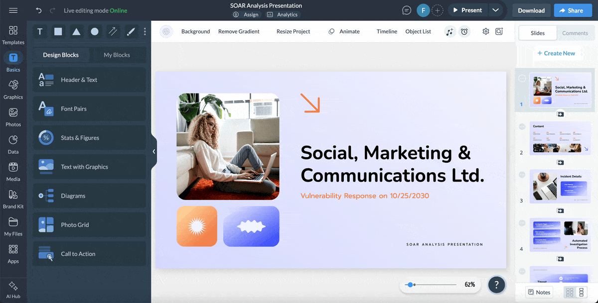 a GIF of how the collaboration and workflow management process works