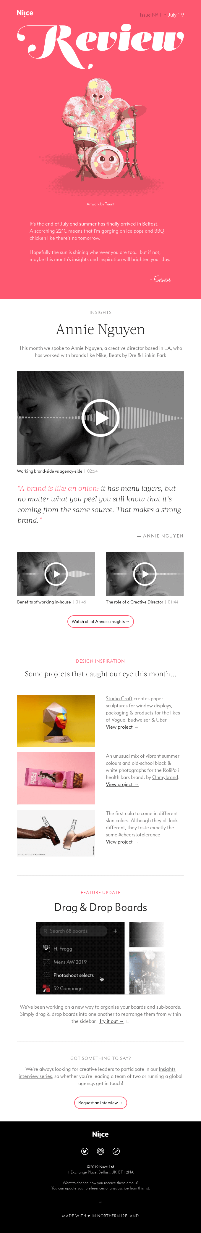 Niice's Review newsletter