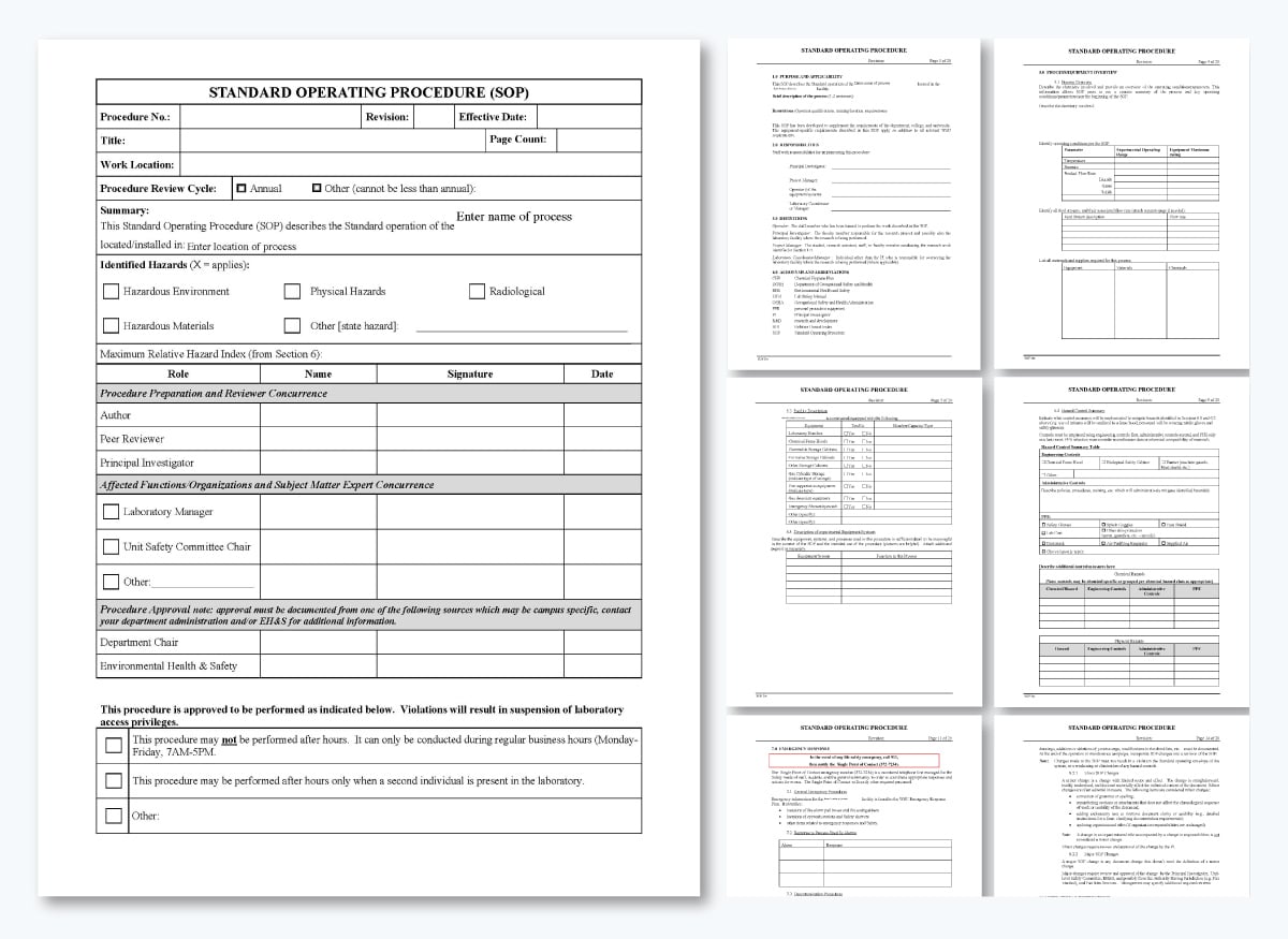 Types of Procedure Content - Standard Operating Procedures (SOPs) from Sheffield Health Partnership University NHS Foundation Trust