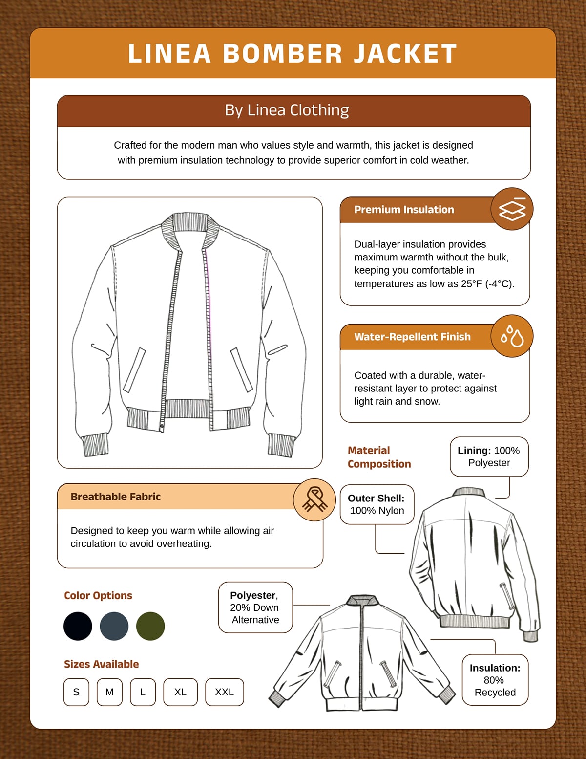 Fashion spec sheet template
