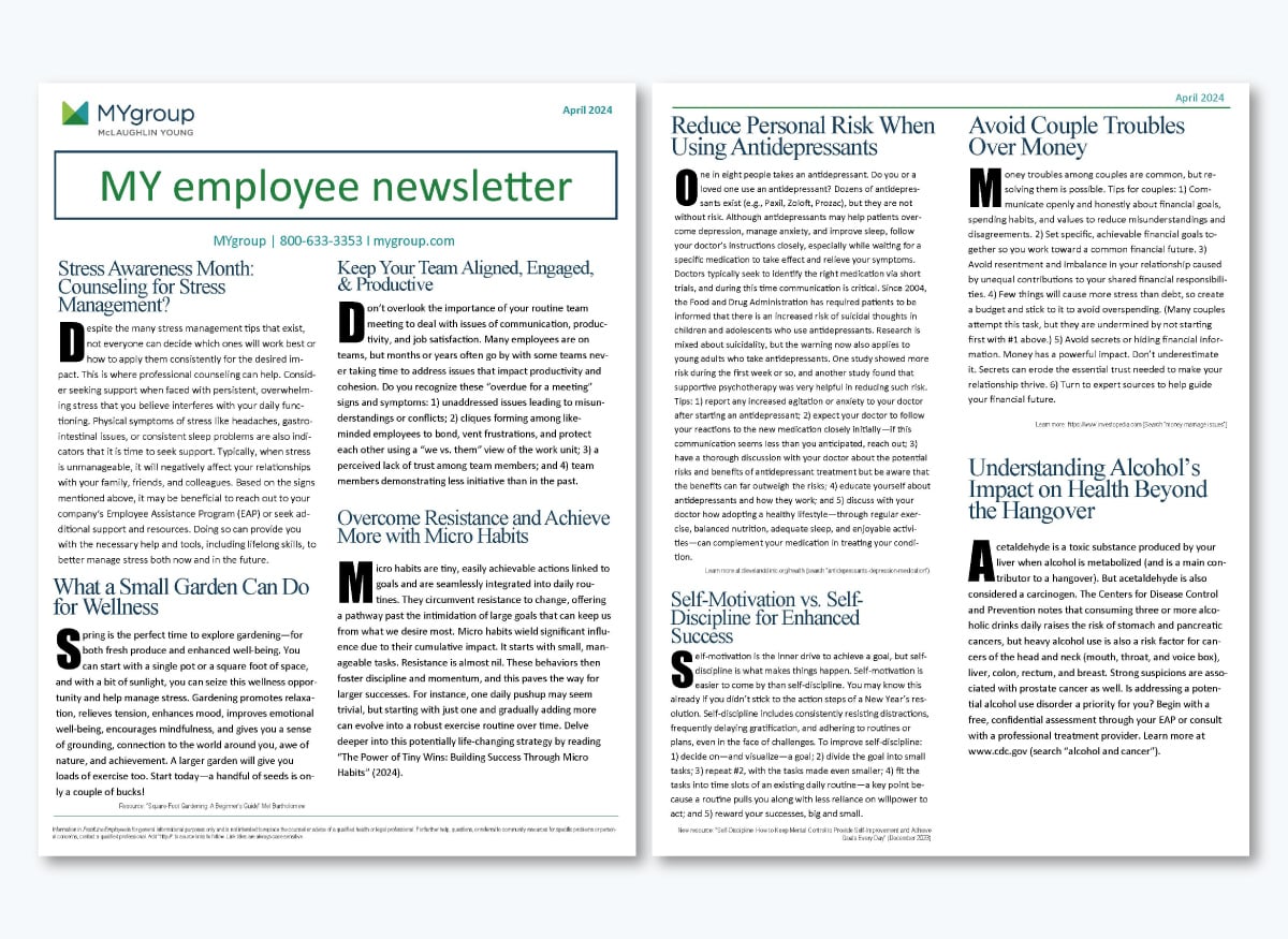 Employee Newsletter Examples - MYgroup Employee Newsletter