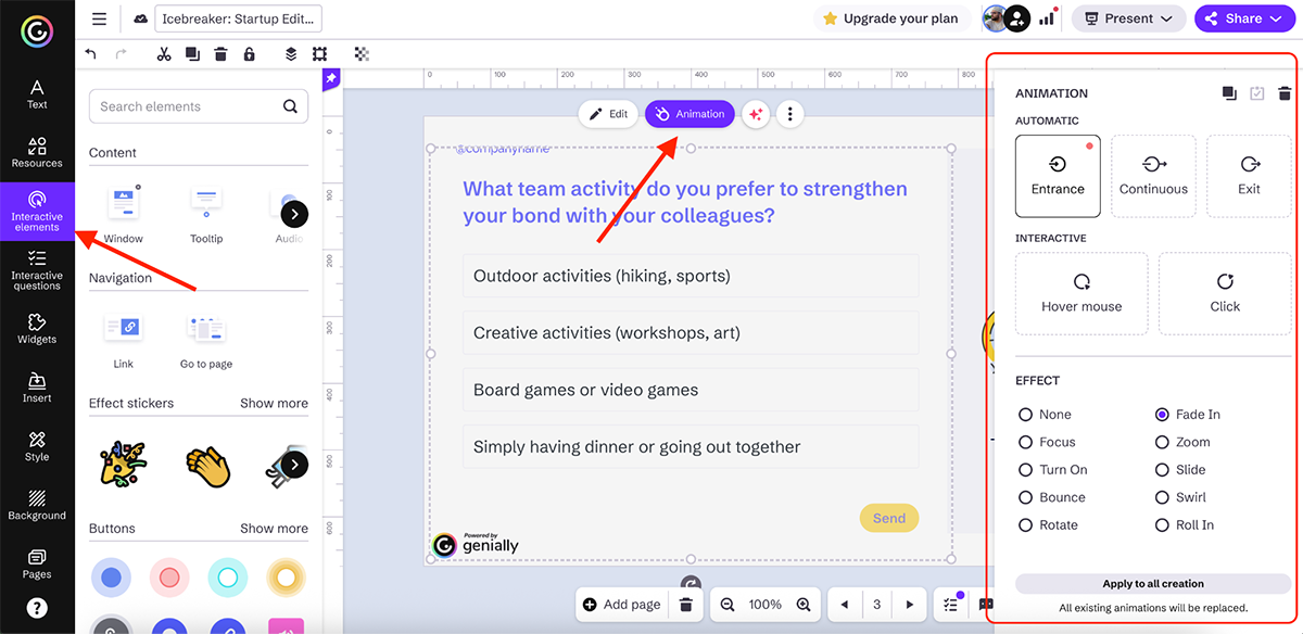 interactive training tools - Genially