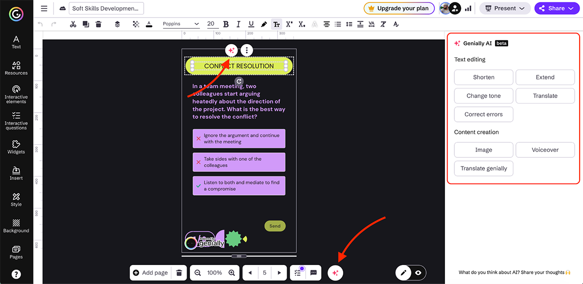 interactive training tools - Genially