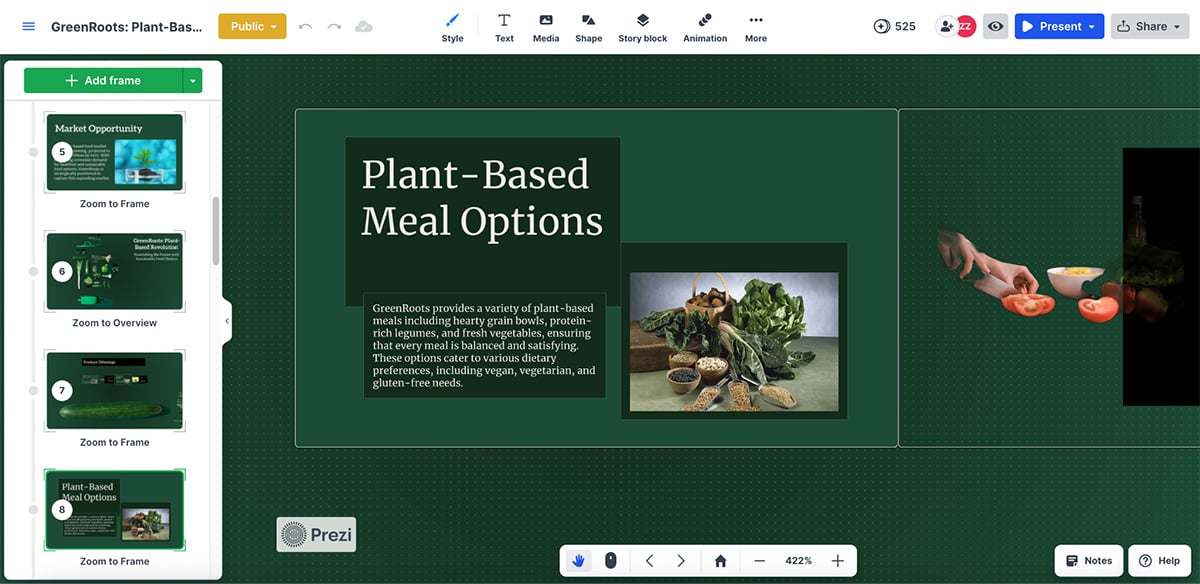 Genially alternatives - Prezi’s Create with AI feature