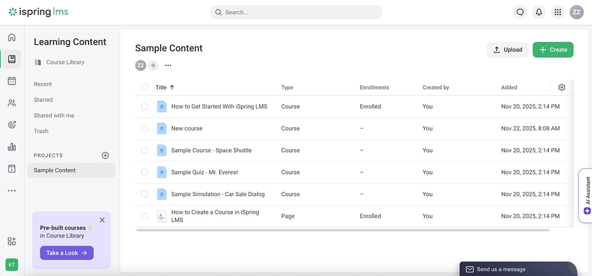 interactive training tools - iSpringLMS