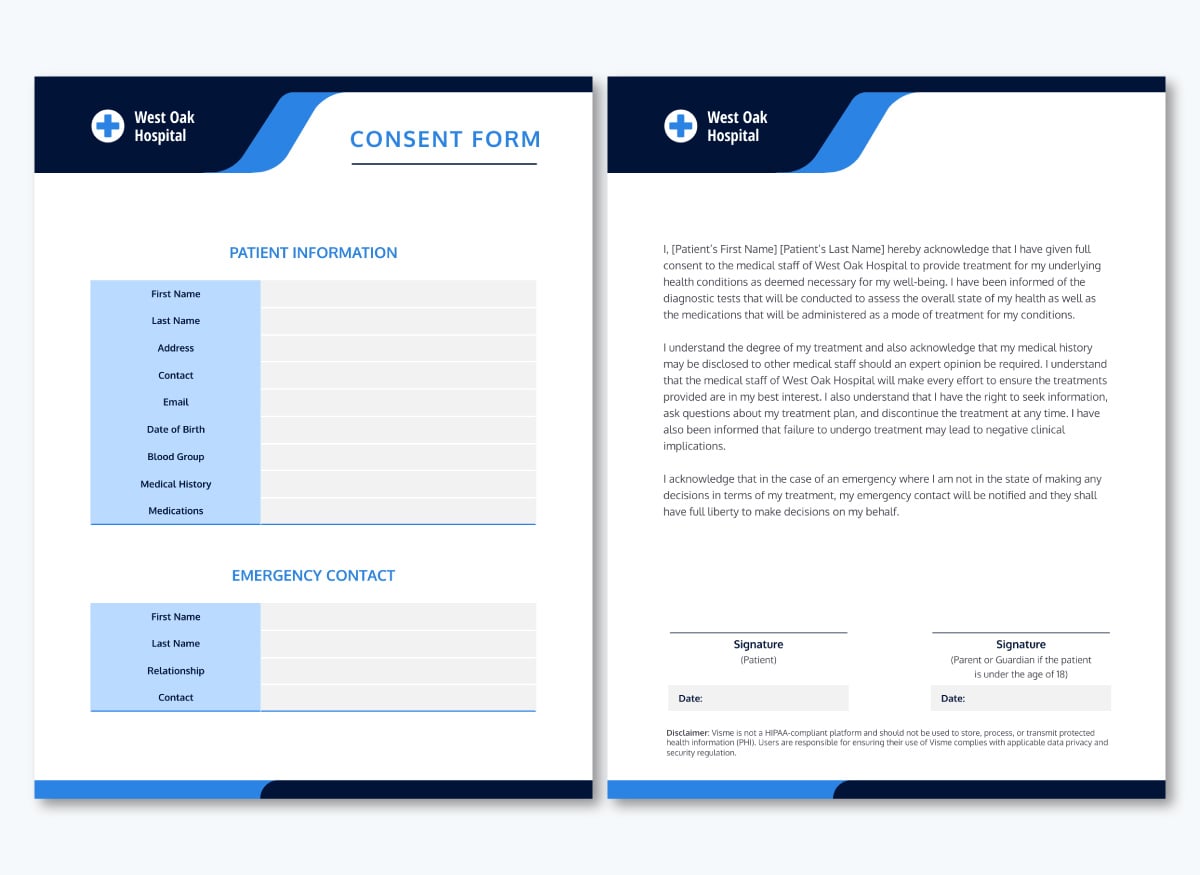 healthcare communication - consent form template