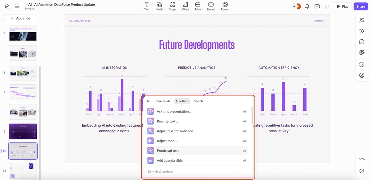 Genially alternatives - Pitch's AI suite