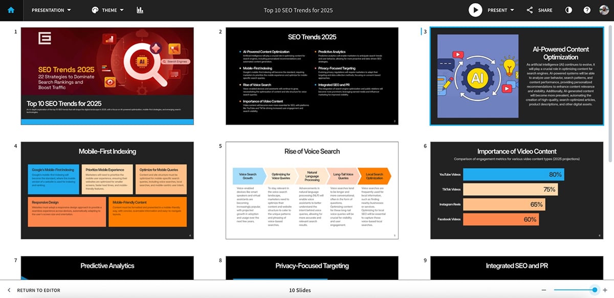 Genially alternatives - presentation created using Beautiful.ai’s AI-powered slide generation