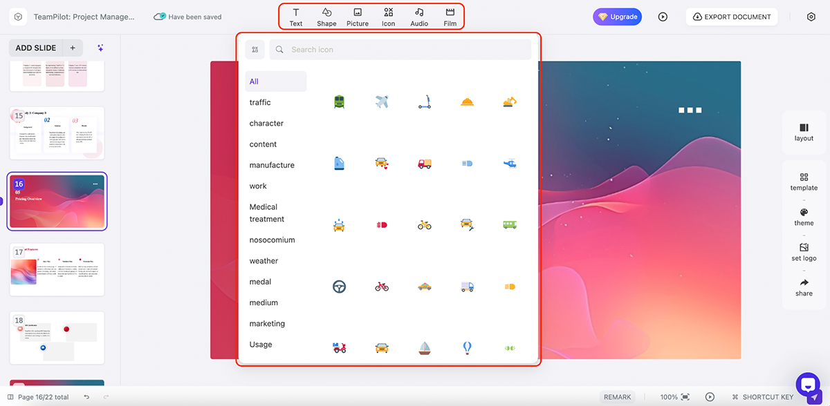 beautiful.ai alternatives - PPT.AI templates and assets