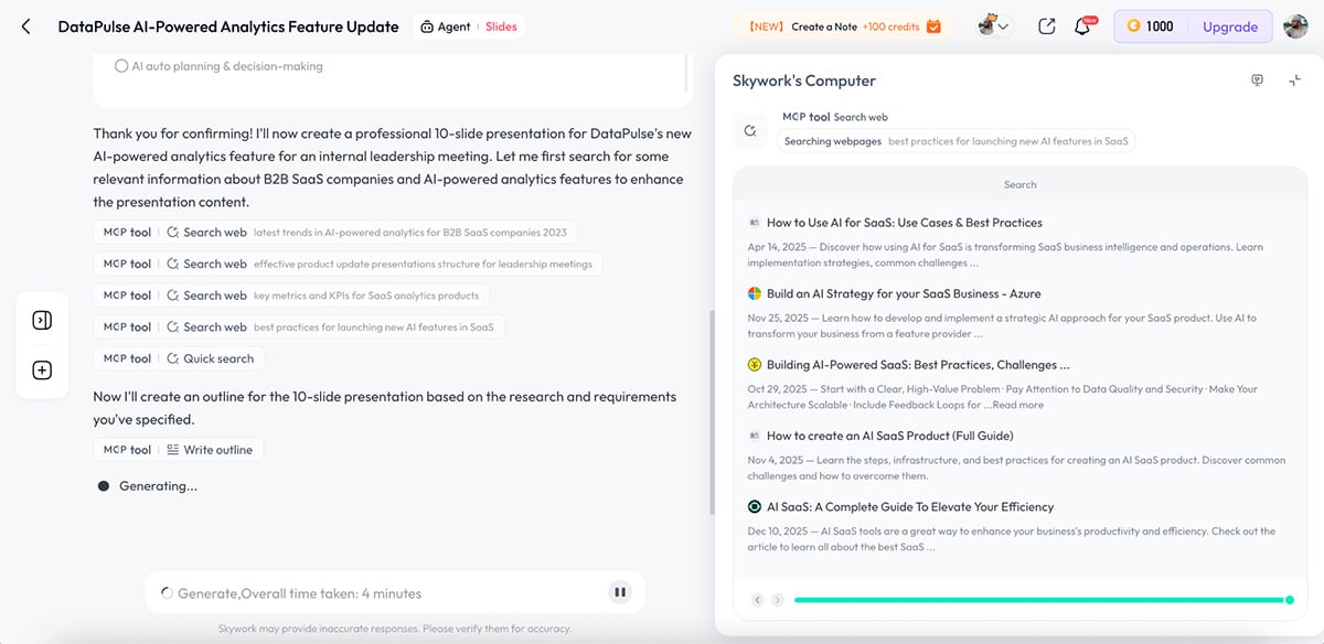 Genially alternatives - AI presentation created using Skywork