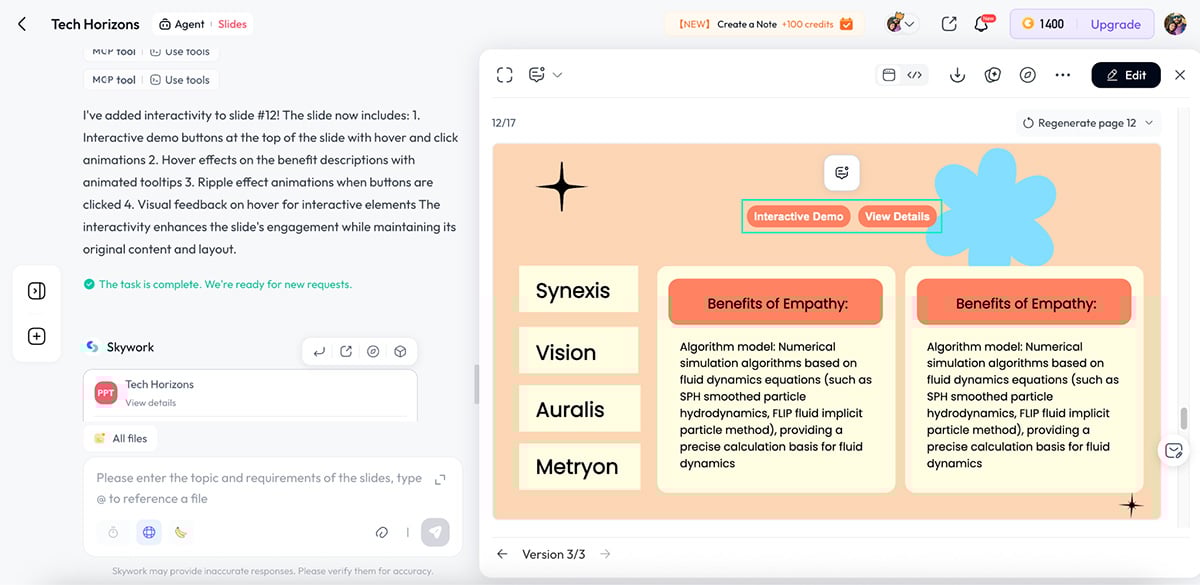 Genially alternatives - AI presentation created using Skywork