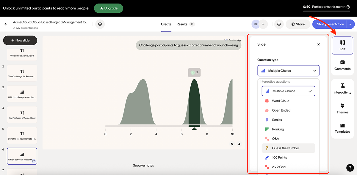 beautiful.ai alternatives - live audience participation features