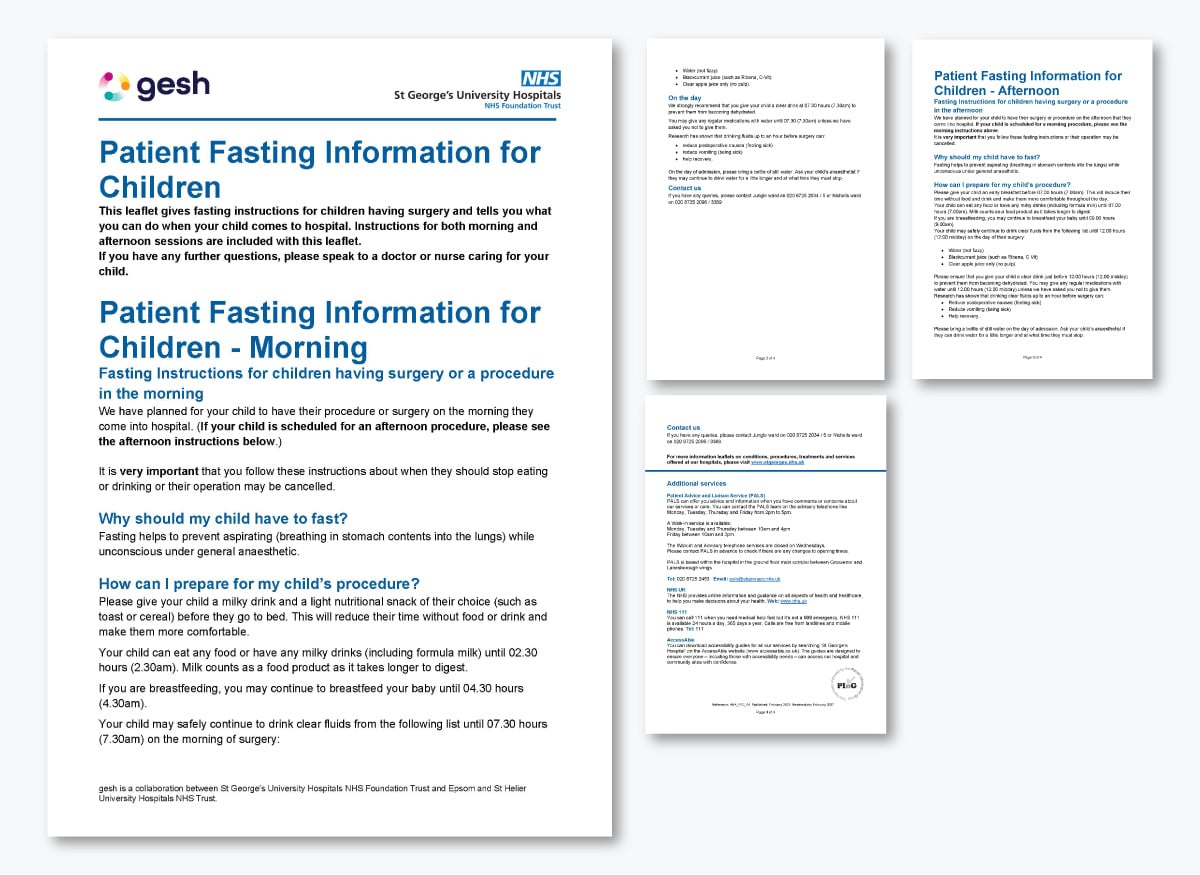 healthcare communication - example of Patient Information Leaflets 
