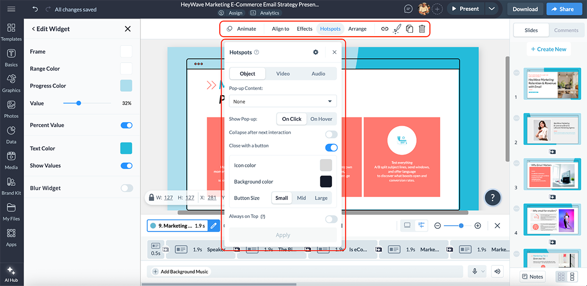 interactive training tools - animation and interactivity in Visme