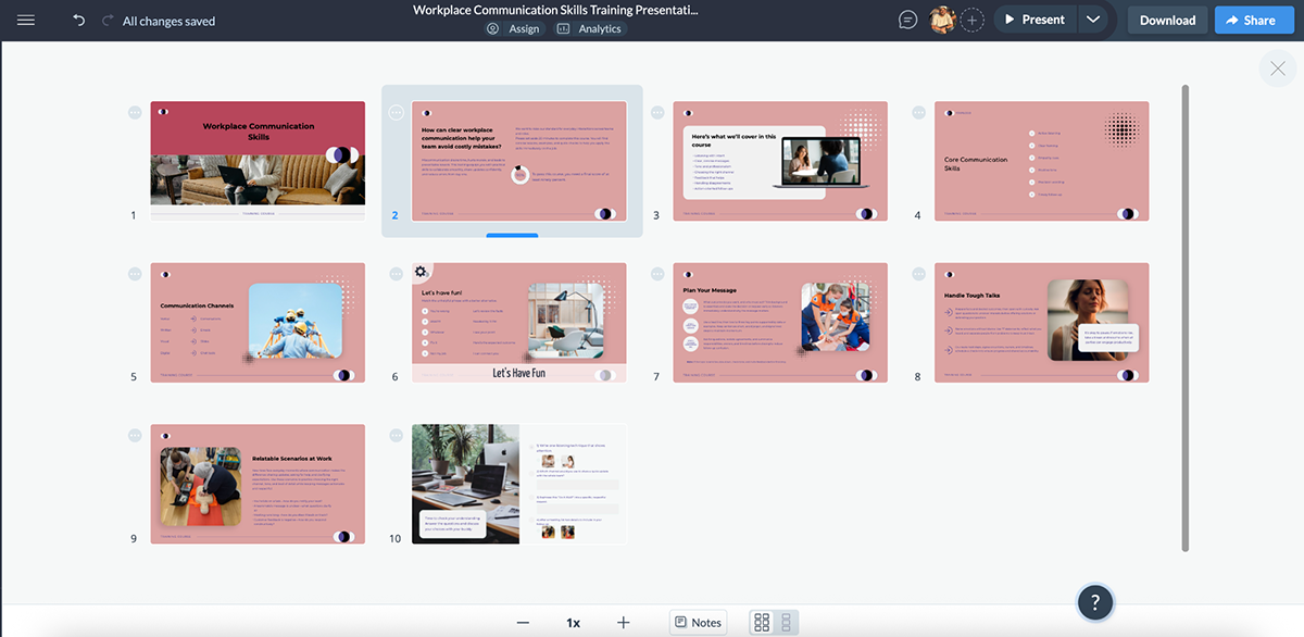 beautiful.ai alternatives - a slide deck made with Visme's presentation maker