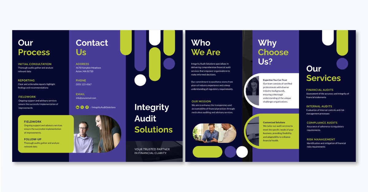 Visme brochure template