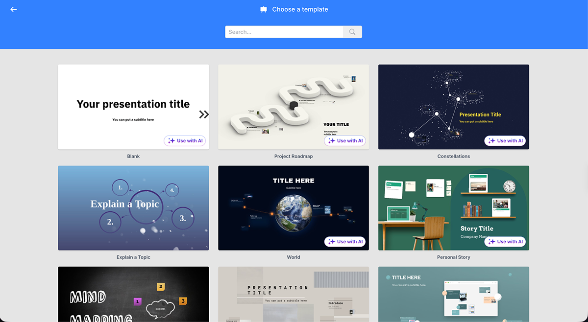 best presentation software - Prezi templates 
