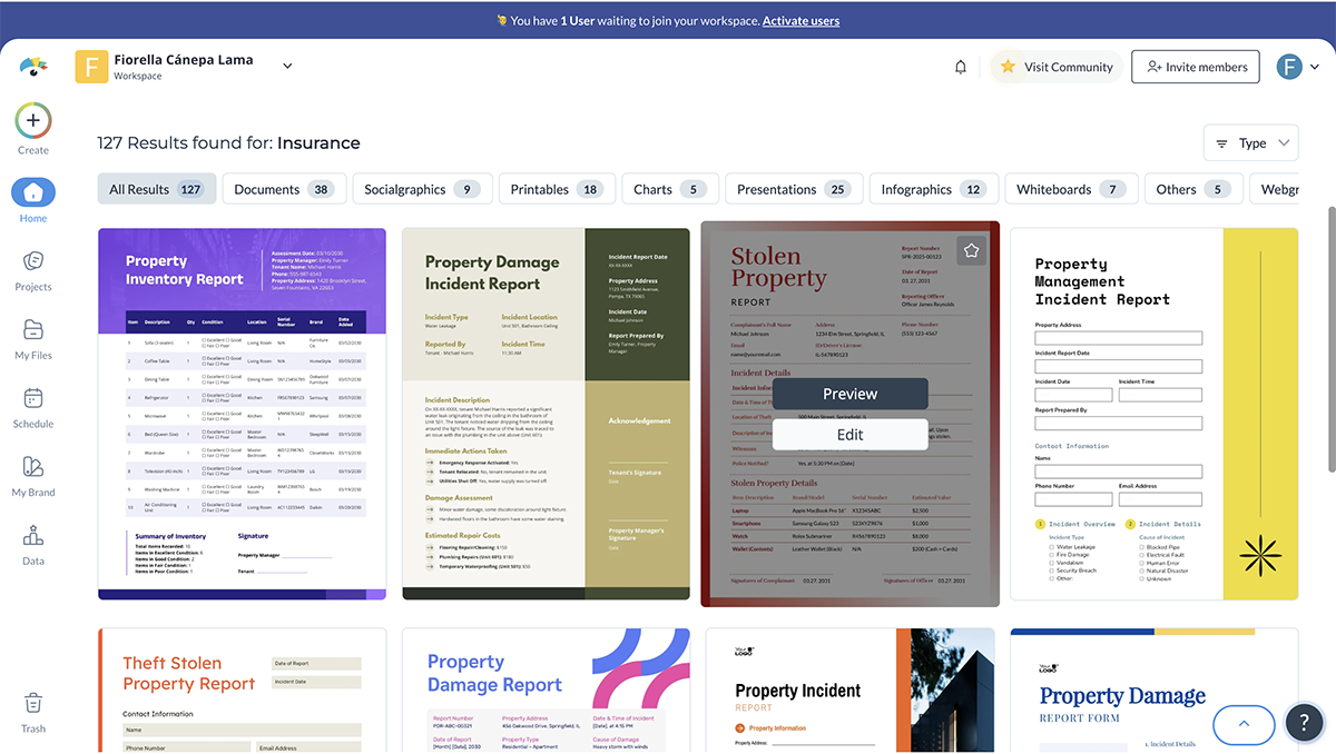 Insurance marketing tools - Visme