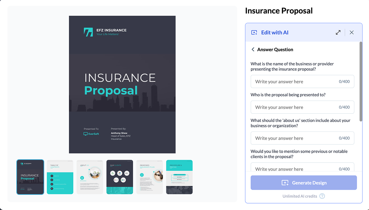 Insurance marketing tools - Visme