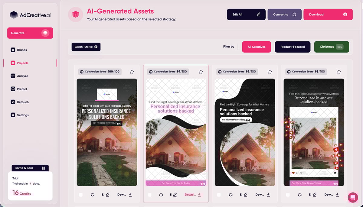 Insurance Marketing: AdCreative.ai