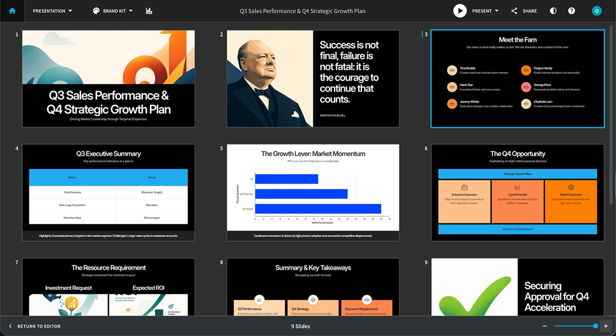 best presentation software - Beautiful.ai AI presentation generator