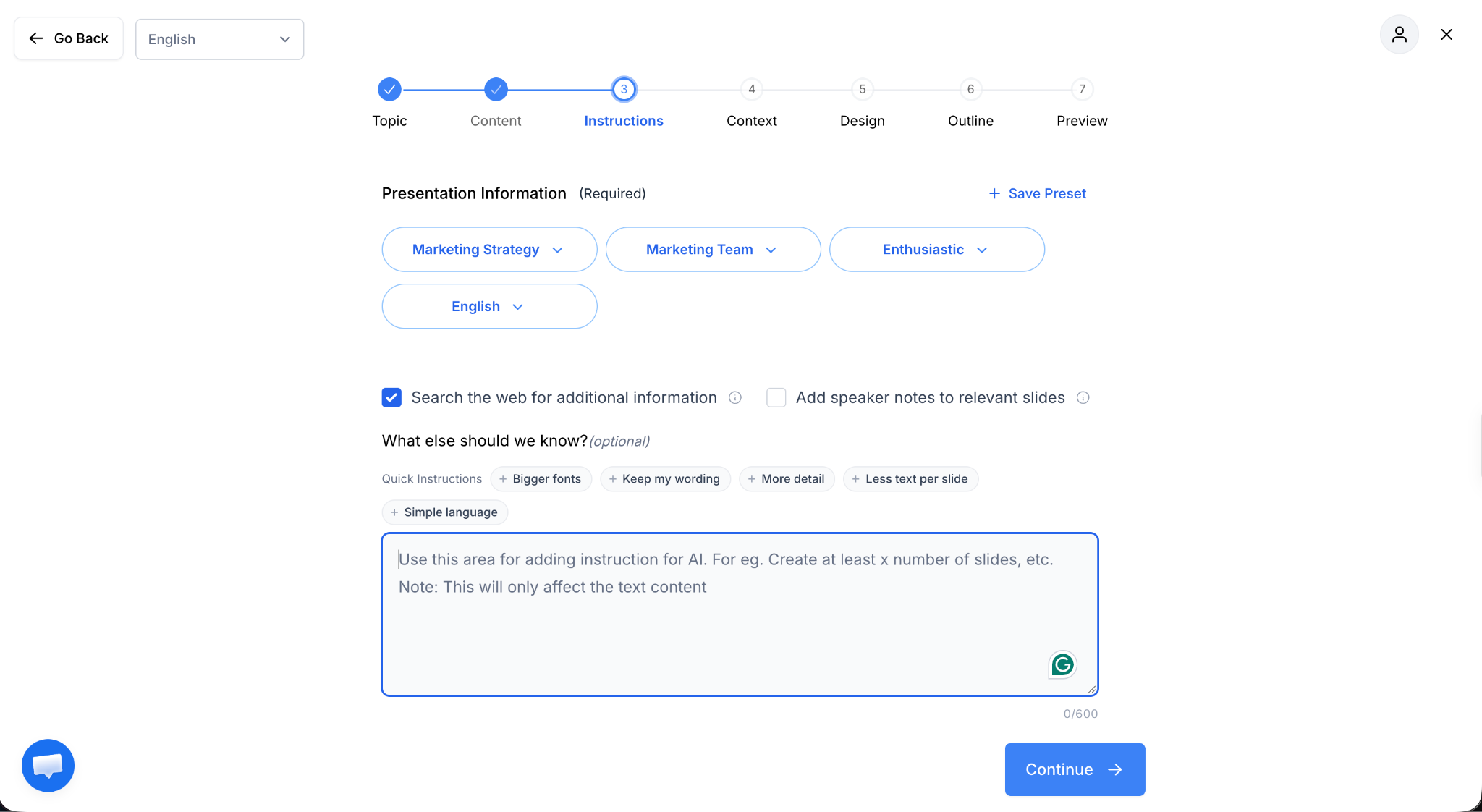 Slides AI's AI presentation maker